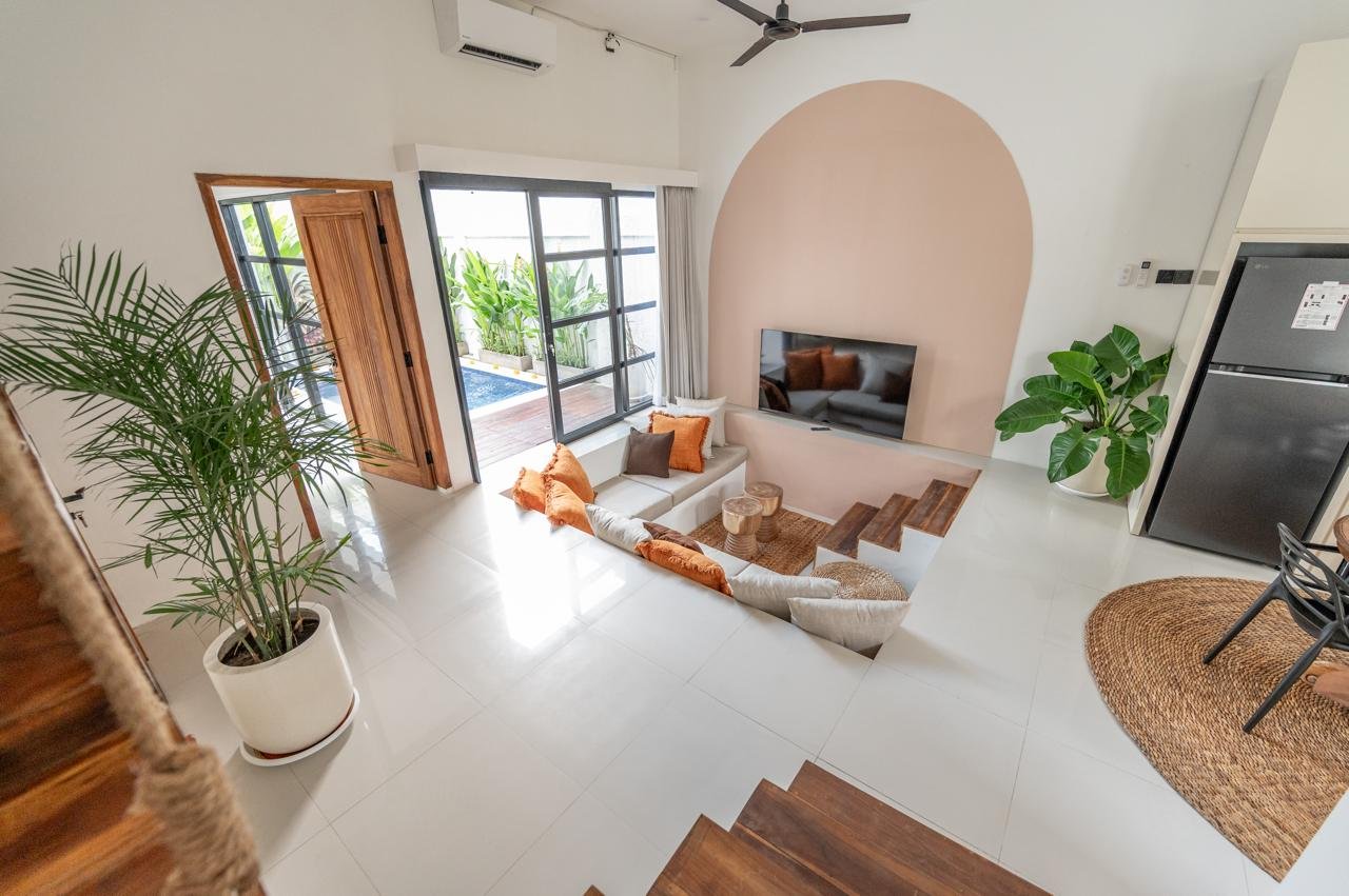 Modern 2-Bedroom Leasehold Villa with Private Pool & Sunken Living in Meruya, Canggu