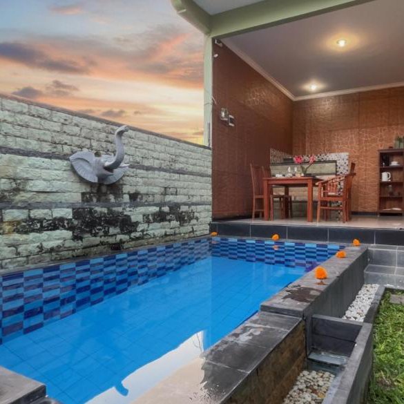 Vila 2 Kamar View Taman dengan Kolam Pribadi di Ubud — Furnished untuk Sewa Bulanan & Harian