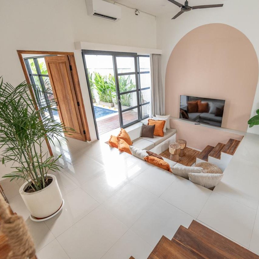 Modern 2-Bedroom Leasehold Villa with Private Pool & Sunken Living in Meruya, Canggu